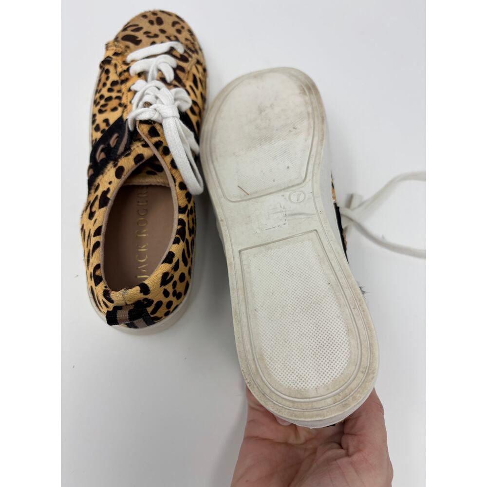 Jack Rogers Ainsley Haircalf Sneakers Leopard Print Size 7 - Picture 7 of 7